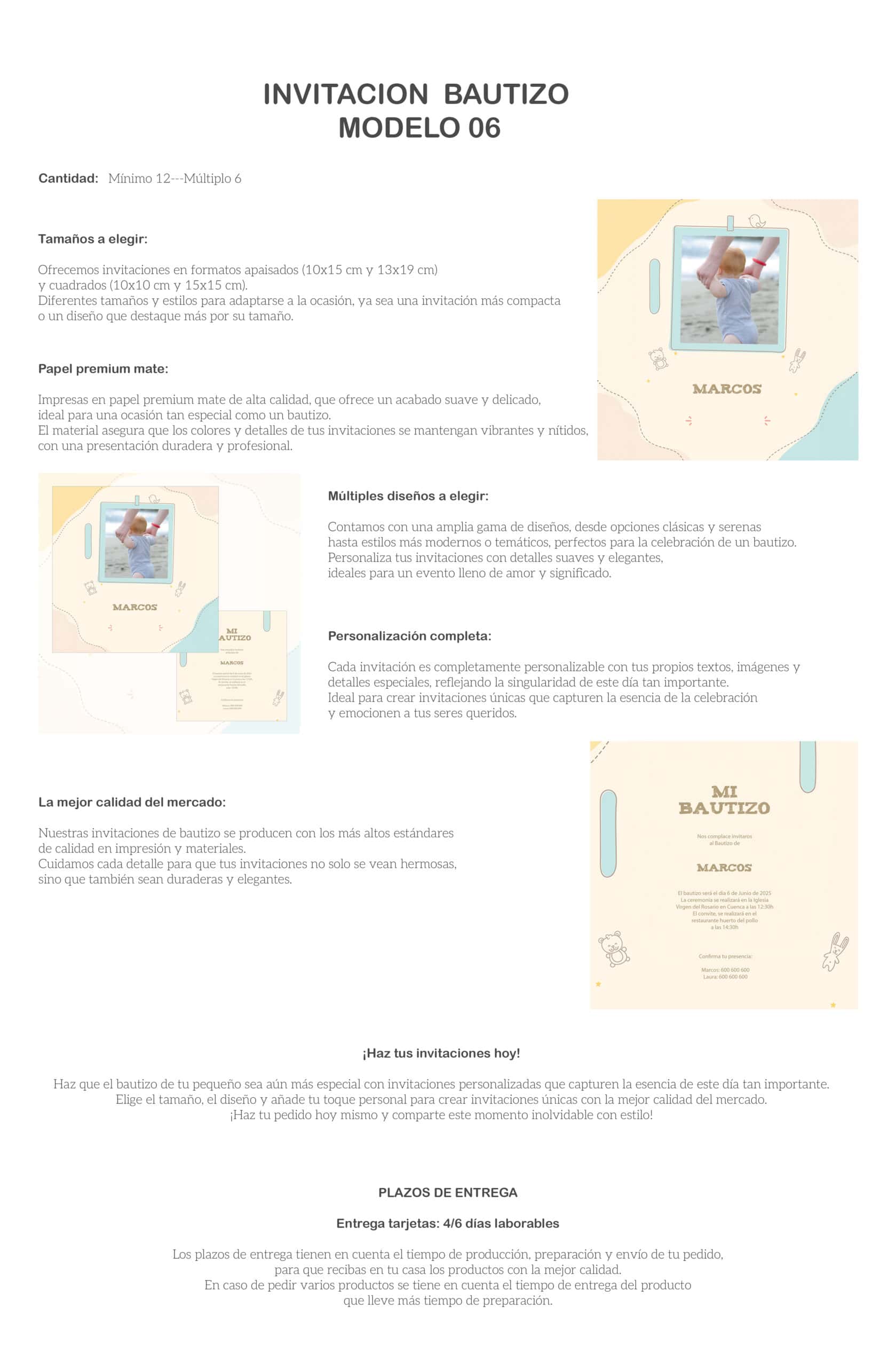 Invitación bautizo proyecto personalizado para evento infantil.md.
