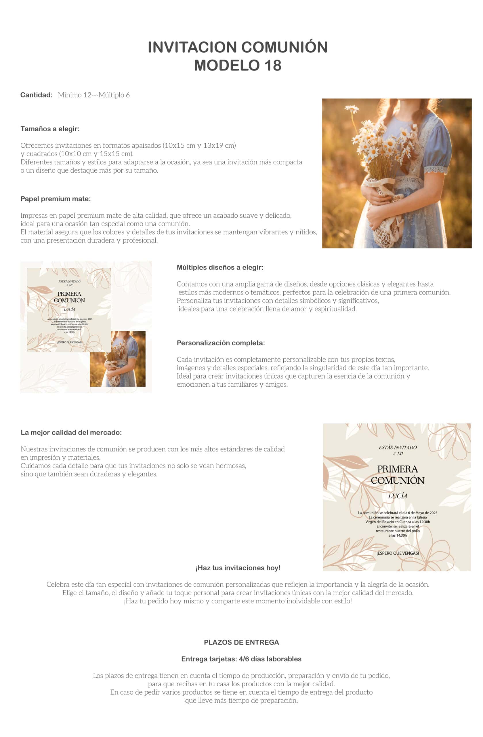 Imágenes de invitaciones de primera comunión con diseño elegante y personalizada, ideales para eventos religiosos y celebraciones especiales.