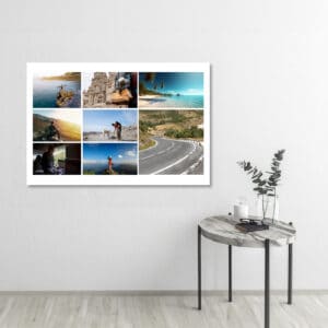 Fotos de viajes y naturaleza en un collage de naturaleza y aventura.