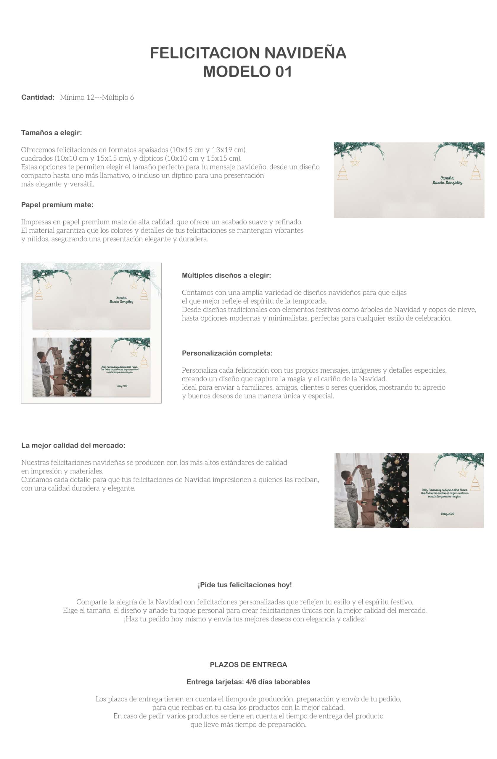Felicitaciones navideñas personalizadas, tarjetas y felicitaciones de Navidad en diseño elegante y de alta calidad.