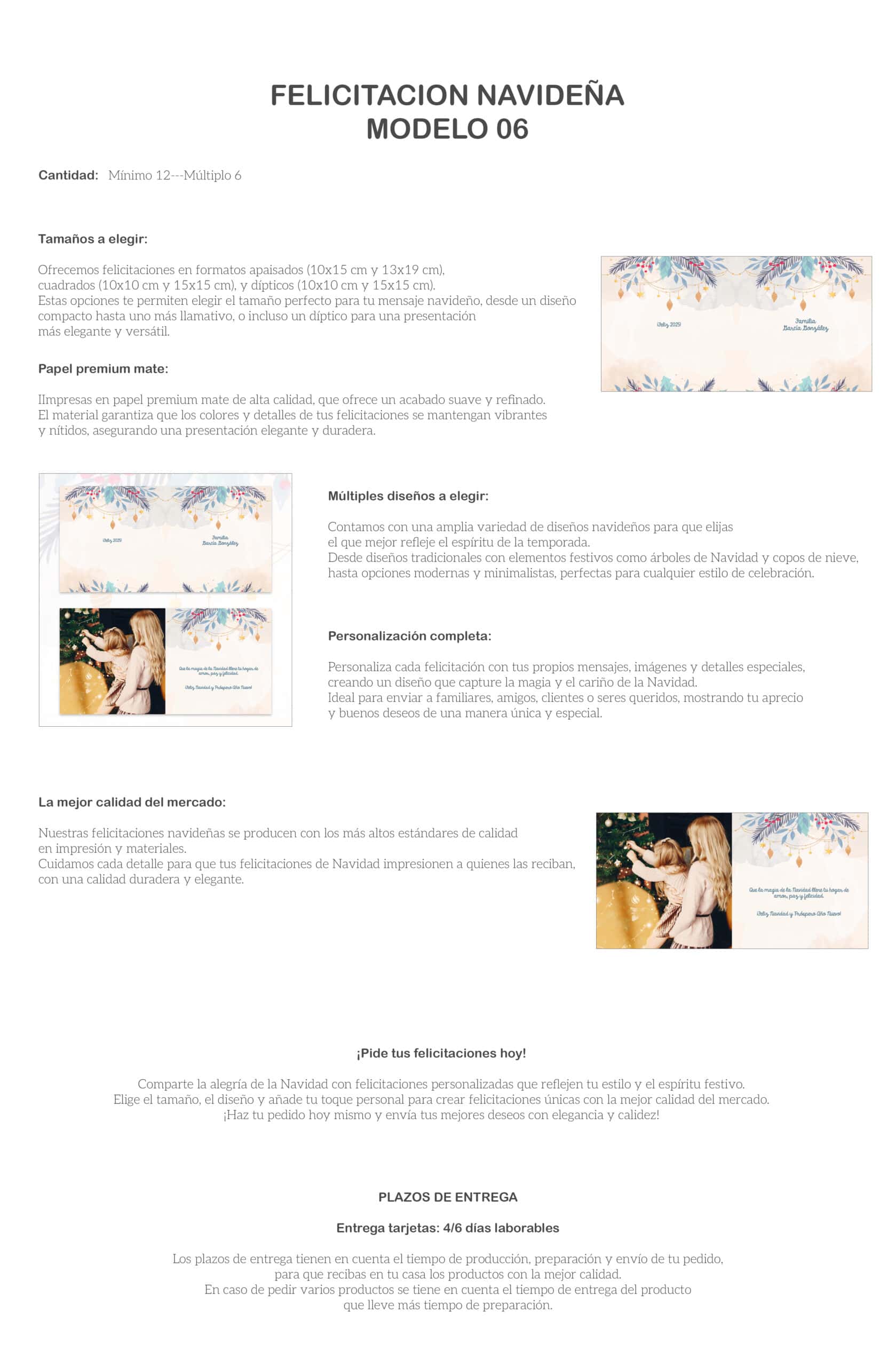 Felicidades navideñas personalizadas, diseño elegante en tarjetas de felicitación de Navidad Prime Photo.