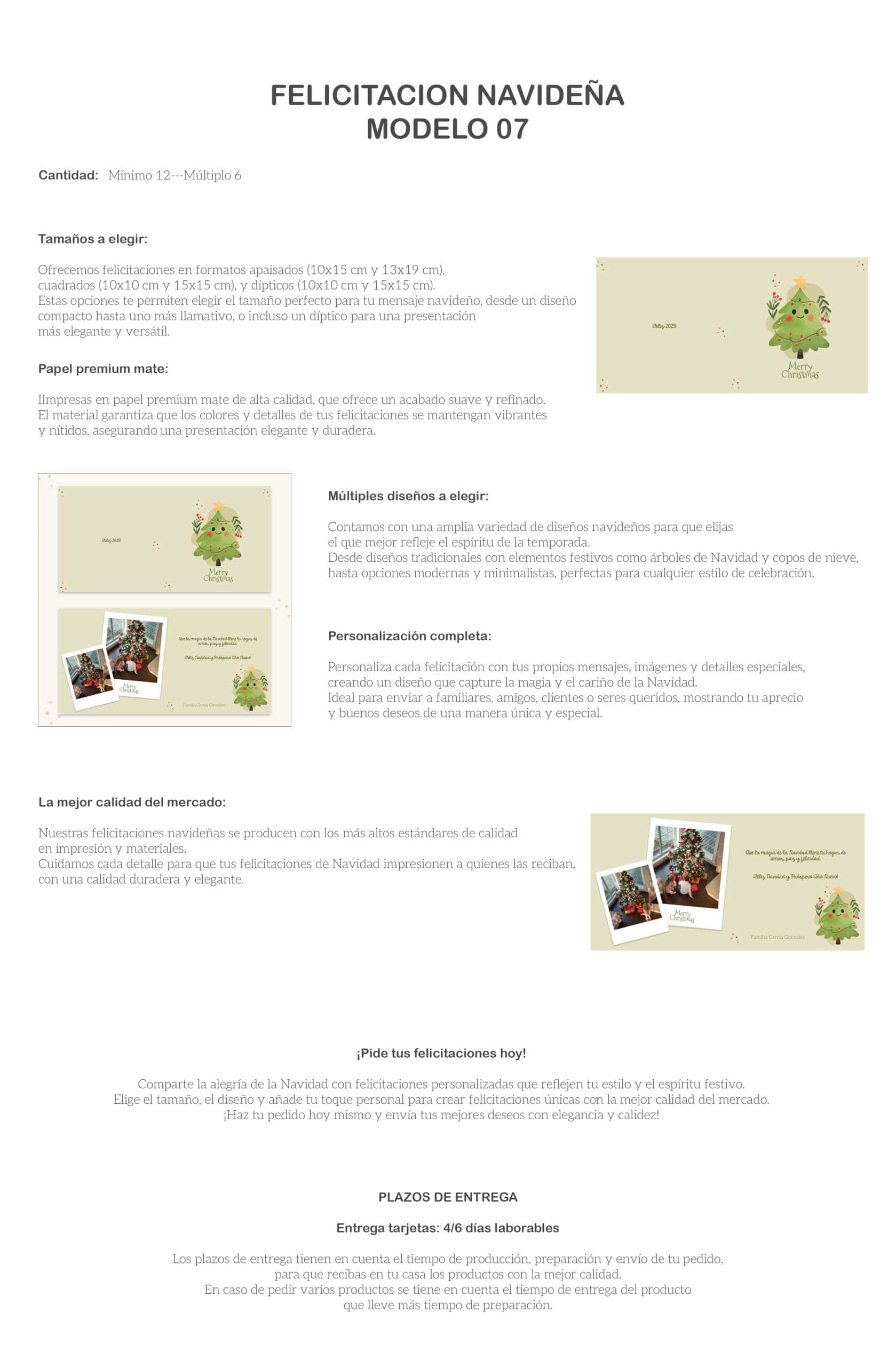 Felicidad navideña con tarjeta de felicitación de Navidad, diseño moderno y personalizado.